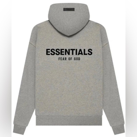 Essentials, Fear of God, dark oatmeal, Classic Pullover Hoodie Sweatshirt New - Picture 2 of 2